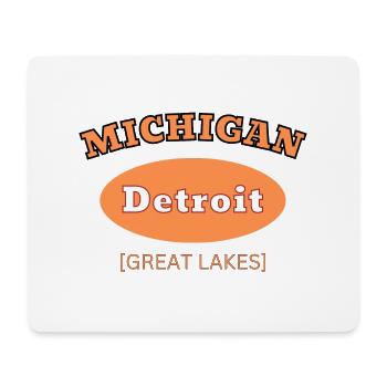Chemise Vintage Michigan Detroit - Tapis de souris (format paysage) - blanc - Devant
