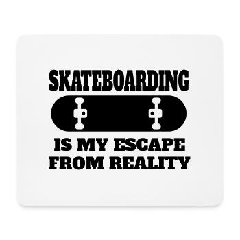 Skateboard Sakten Skateboarding Longboard Skater - Tapis de souris (format paysage) - blanc - Devant