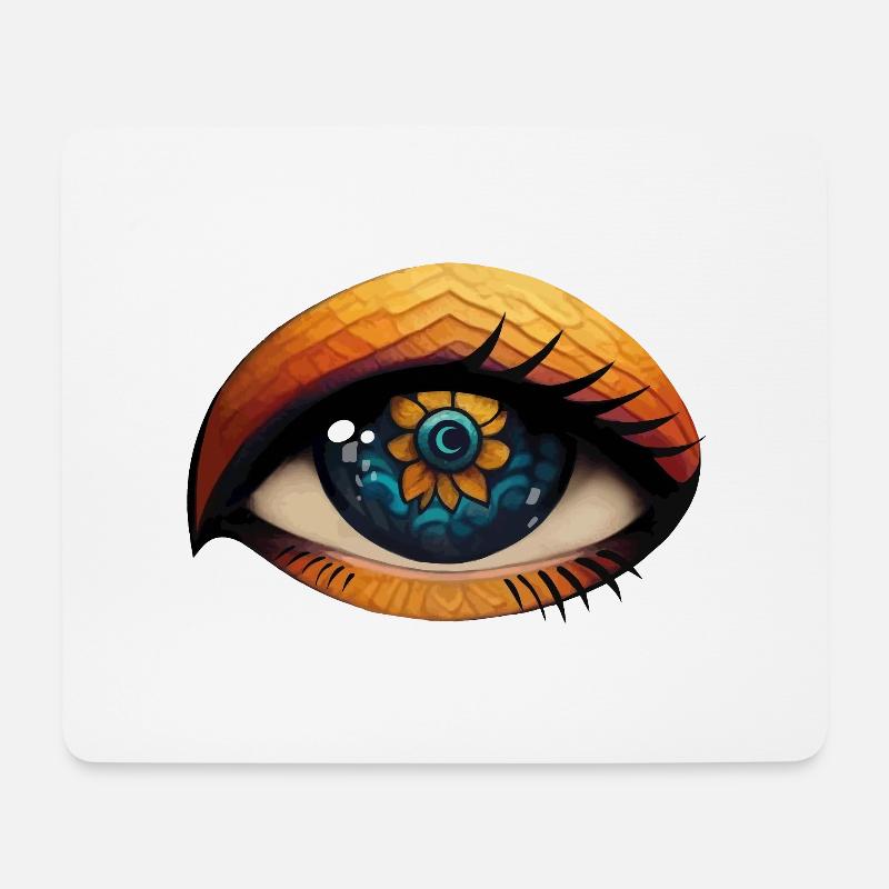 Flower Eye - Mousepad (Querformat) - Weiß