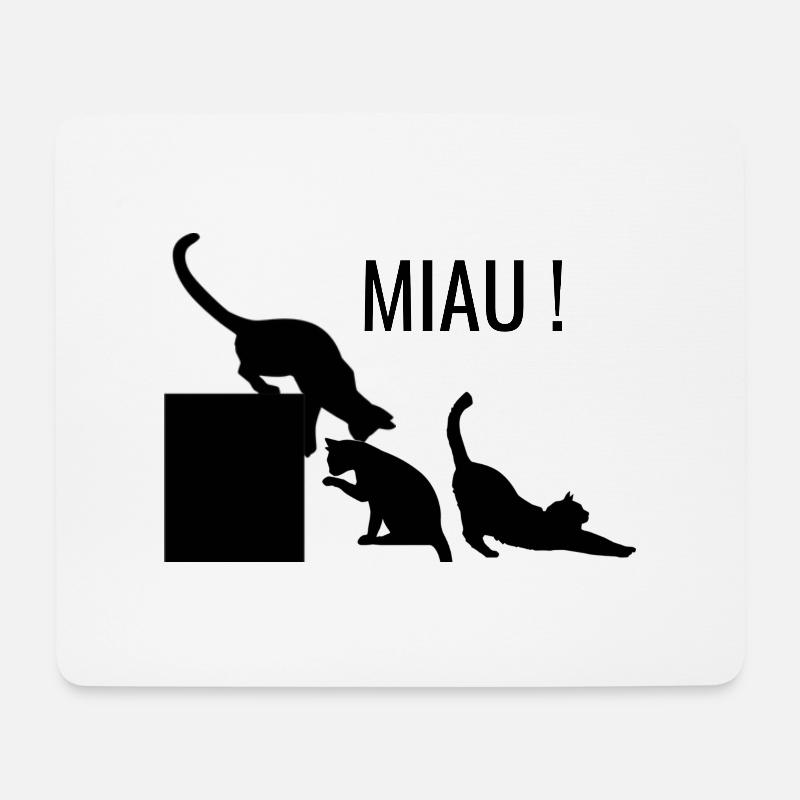 Katze - Mousepad (Querformat) - Weiß