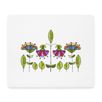 Blumen - Mousepad (Querformat) - Weiß - Vorne