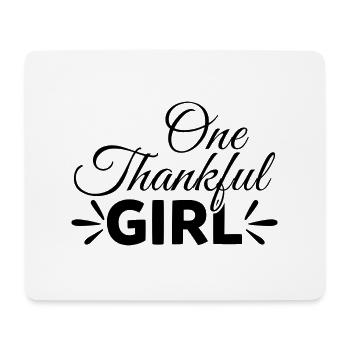 One thankful Girl - Mousepad (Querformat) - Weiß - Vorne