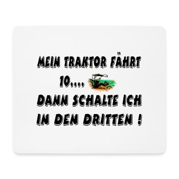 Traktor - Mousepad (Querformat) - Weiß - Vorne