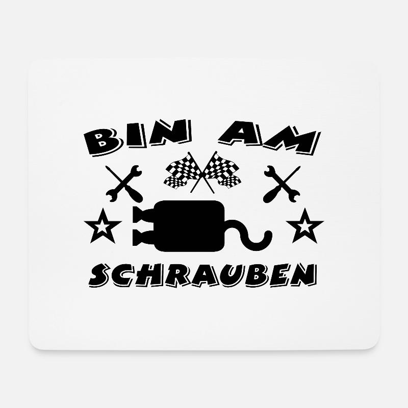 Auto - Mousepad (Querformat) - Weiß