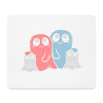 Enfants Parents Fantômes Famille - Tapis de souris (format paysage) - blanc - Devant