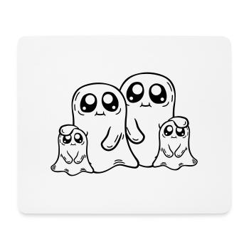 Fantômes Famille Parents Enfants - Tapis de souris (format paysage) - blanc - Devant