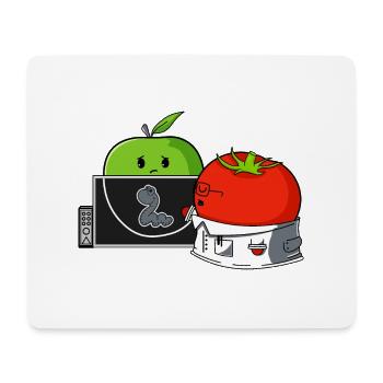 Tomatoes cure apple - Mouse Pad (horizontal) - white - Front