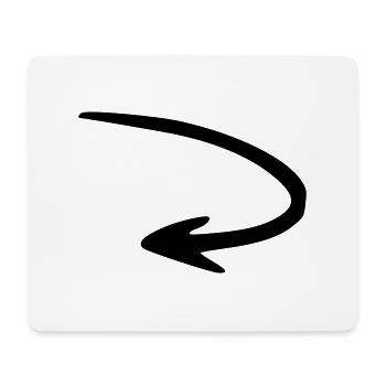 Arrow drawing sketch black - Mouse Pad (horizontal) - white - Front
