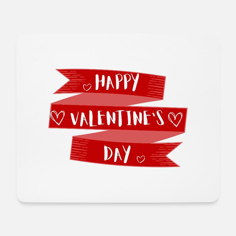 Happy valentine's day - Tapis de souris (format paysage) - blanc