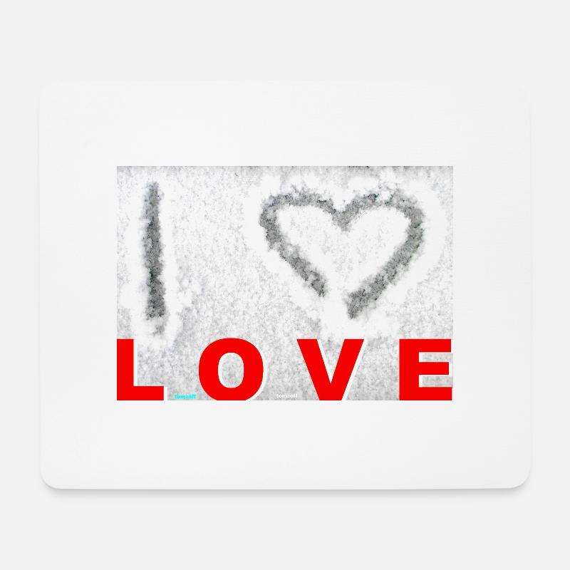 ZoffArt I love LOVE - Mousepad (Querformat) - Weiß