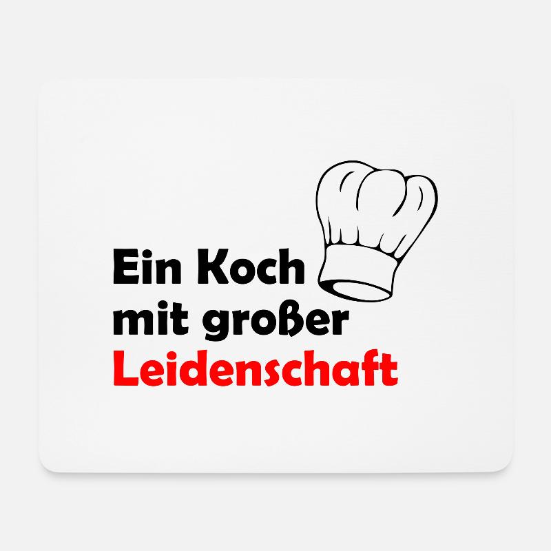 Koch mit Leidenschaft - Bringst du das Zeug mit - Mousepad (Querformat) - Weiß