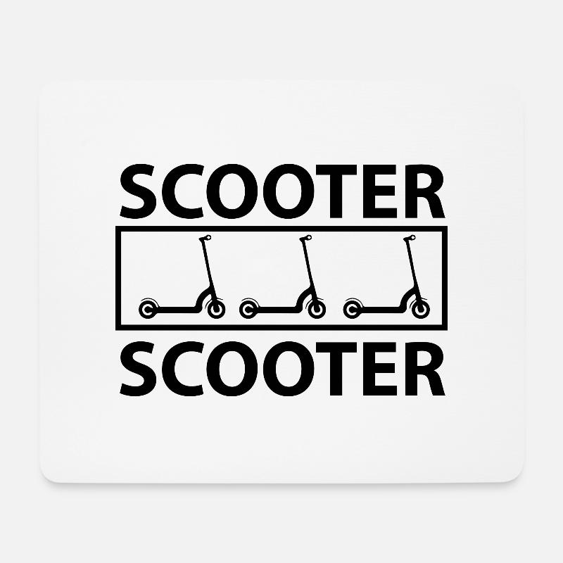 E-Scooter E-Roller Scooter - Tapis de souris (format paysage) - blanc