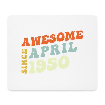 Groovy 73 Jahre alt genial seit April 1950 73. - Mousepad (Querformat) - Weiß - Vorne