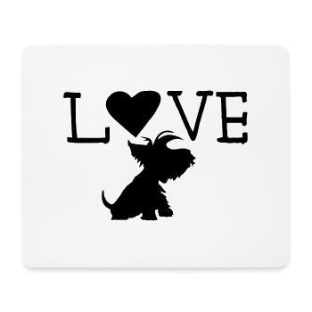 I love dogs, West Highland White Terrier - Mouse Pad (horizontal) - white - Front