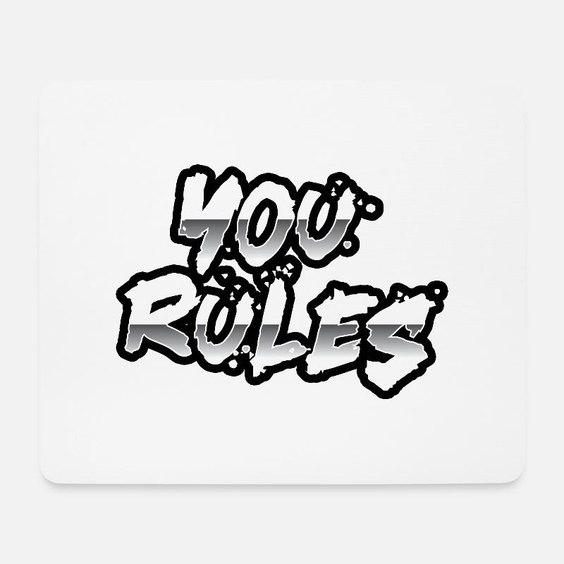 Du regierst schwarz - Mousepad (Querformat) - Weiß