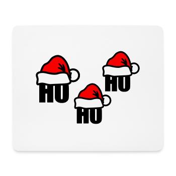 Santa hat ho ho ho - Mouse Pad (horizontal) - white - Front