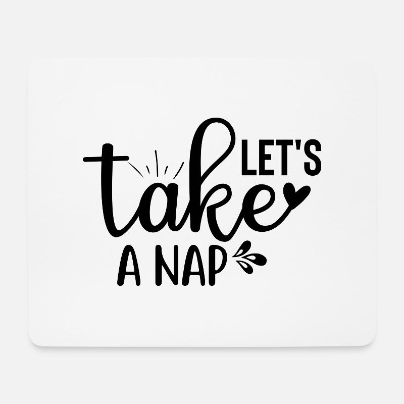 Let´s Take a Nap - Mousepad (Querformat) - Weiß