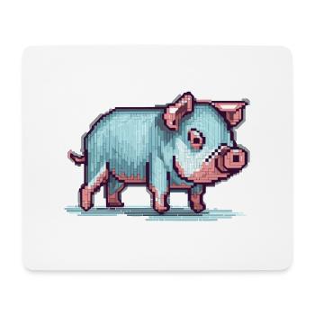 A great house bill in 8 bit pixel look - Mouse Pad (horizontal) - white - Front