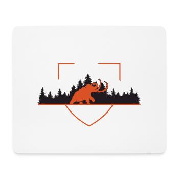 Mammouth dans les montagnes blason bouclier - Tapis de souris (format paysage) - blanc - Devant