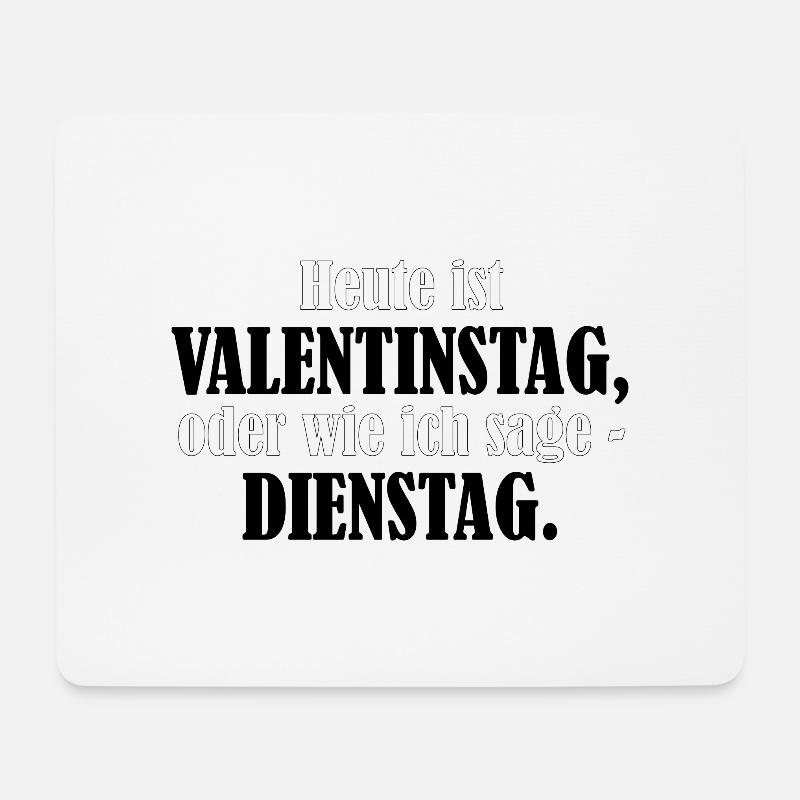 Valentinstag Dienstag - Mousepad (Querformat) - Weiß