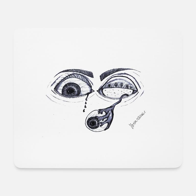 Eyecatcher - Mousepad (Querformat) - Weiß