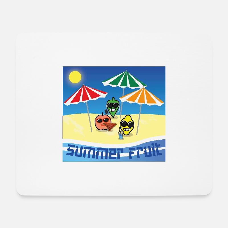 Sommerfrüchte - Mousepad (Querformat) - Weiß