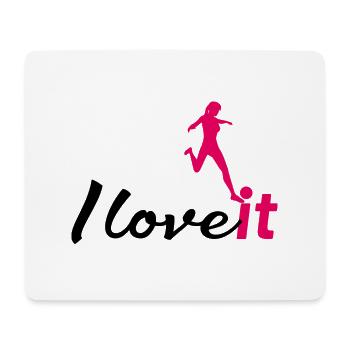 Football féminin J’adore ça - Tapis de souris (format paysage) - blanc - Devant