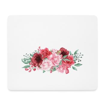 Marraine d’amour fleurs- idée cadeau marraine - Tapis de souris (format paysage) - blanc - Devant