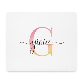 G| Monogram | Name | GioiaWatercolor - Mouse Pad (horizontal) - white - Front