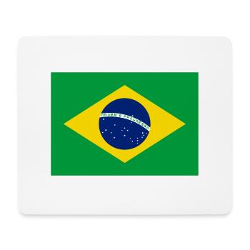 Brazil flag / Drapeau Brésil - Mouse Pad (horizontal) - white - Front