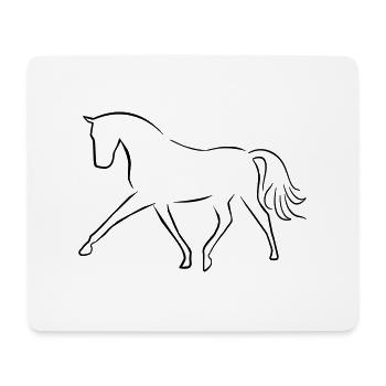 Dressage horse - Mouse Pad (horizontal) - white - Front