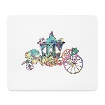 Carriage silhouette - Mouse Pad (horizontal) - white - Front