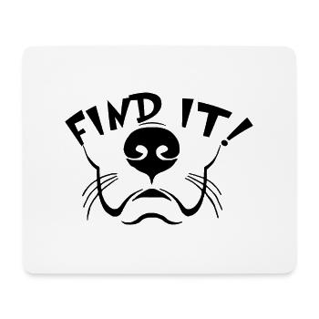 TShirt Aufdruck FIND IT - Mousepad (Querformat) - Weiß - Vorne