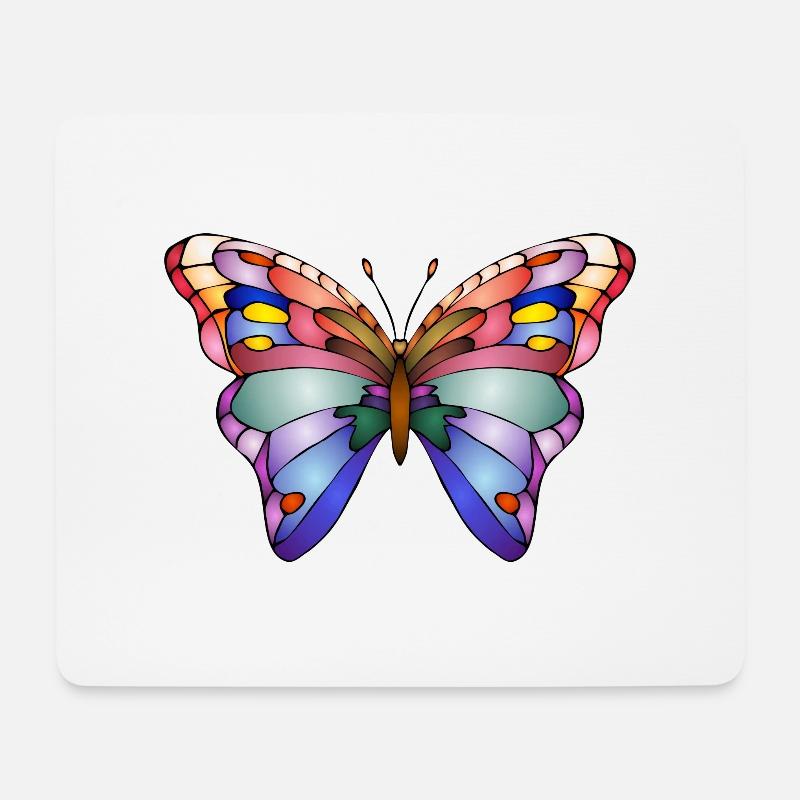 Schmetterling - Mousepad (Querformat) - Weiß