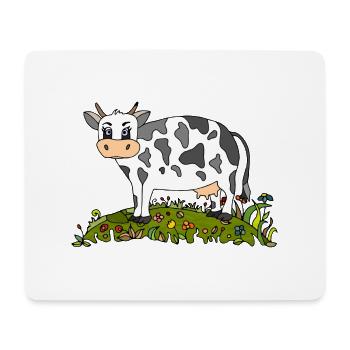 Vache - Tapis de souris (format paysage) - blanc - Devant