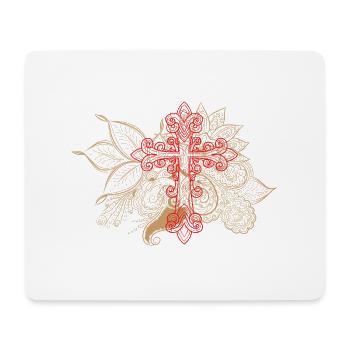 Kreuz - Mousepad (Querformat) - Weiß - Vorne