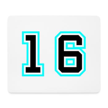 16 Symbole numérique - Tapis de souris (format paysage) - blanc - Devant