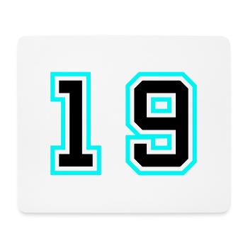 19 Zahl symbol - Mousepad (Querformat) - Weiß - Vorne