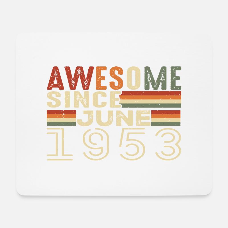 Juni 1953 Original 1953 Jubiläum 1953 Juni 1953 - Mousepad (Querformat) - Weiß
