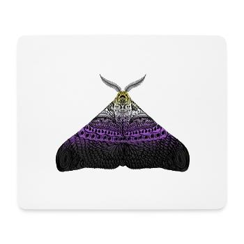 Nicht binär pride Motte Motiv A - Mousepad (Querformat) - Weiß - Vorne