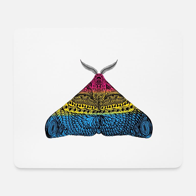 Pansexuell pride Motte - Mousepad (Querformat) - Weiß