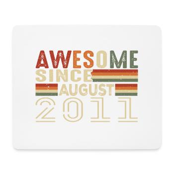 August 2011 Vintage Geburtstagsgeschenk 13 Jahre - Mousepad (Querformat) - Weiß - Vorne