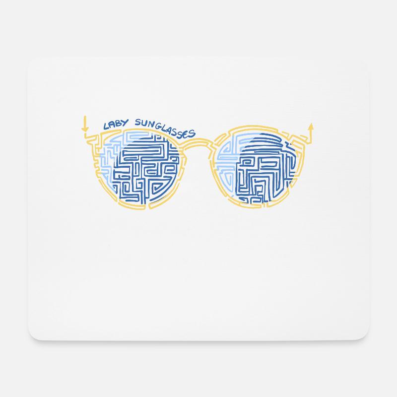 Laby Sunglasses 1 - Mouse Pad (horizontal) - white