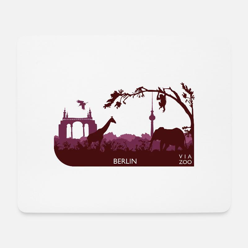 VIA ZOO Red - Mousepad (Querformat) - Weiß