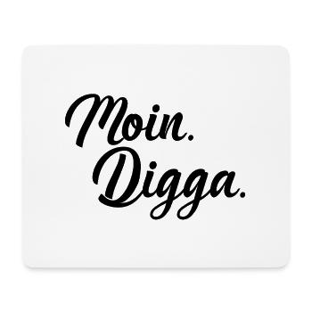 Moin Digga - Mousepad (Querformat) - Weiß - Vorne