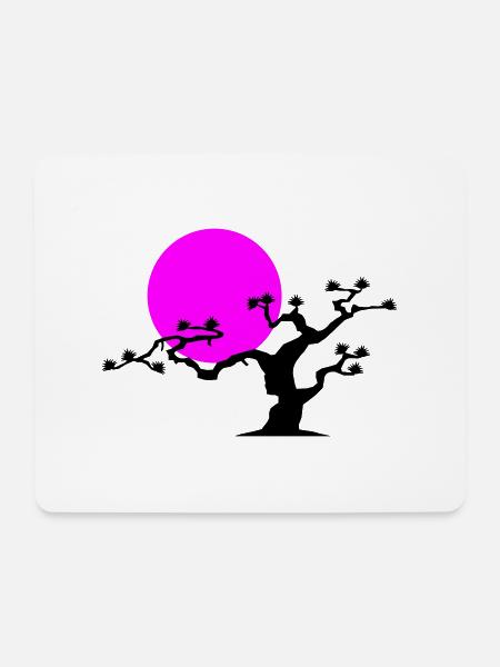 Japanese Tree - Mouse Pad (horizontal) - white