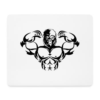 strong gorilla - Mousepad (Querformat) - Weiß - Vorne