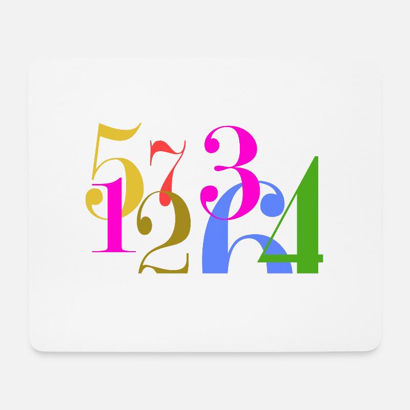 Stacks of numbers - Mouse Pad (horizontal) - white