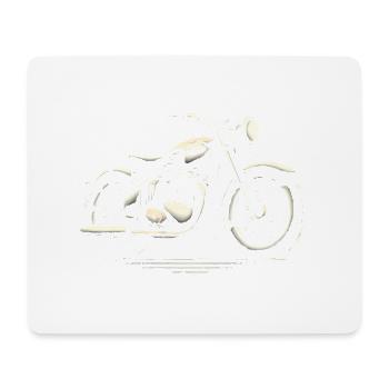 Vintage Motorrad Klassisches Design - Mousepad (Querformat) - Weiß - Vorne