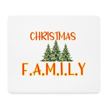 Christmas F.A.M.I.L.Y Graphic Tee - Mouse Pad (horizontal) - white - Front